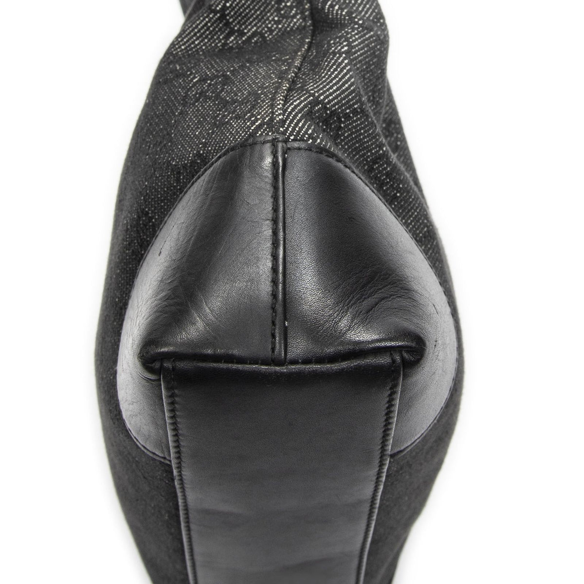 Gucci GG Hobo Shoulder Bag Black Denim Canvas — view 7