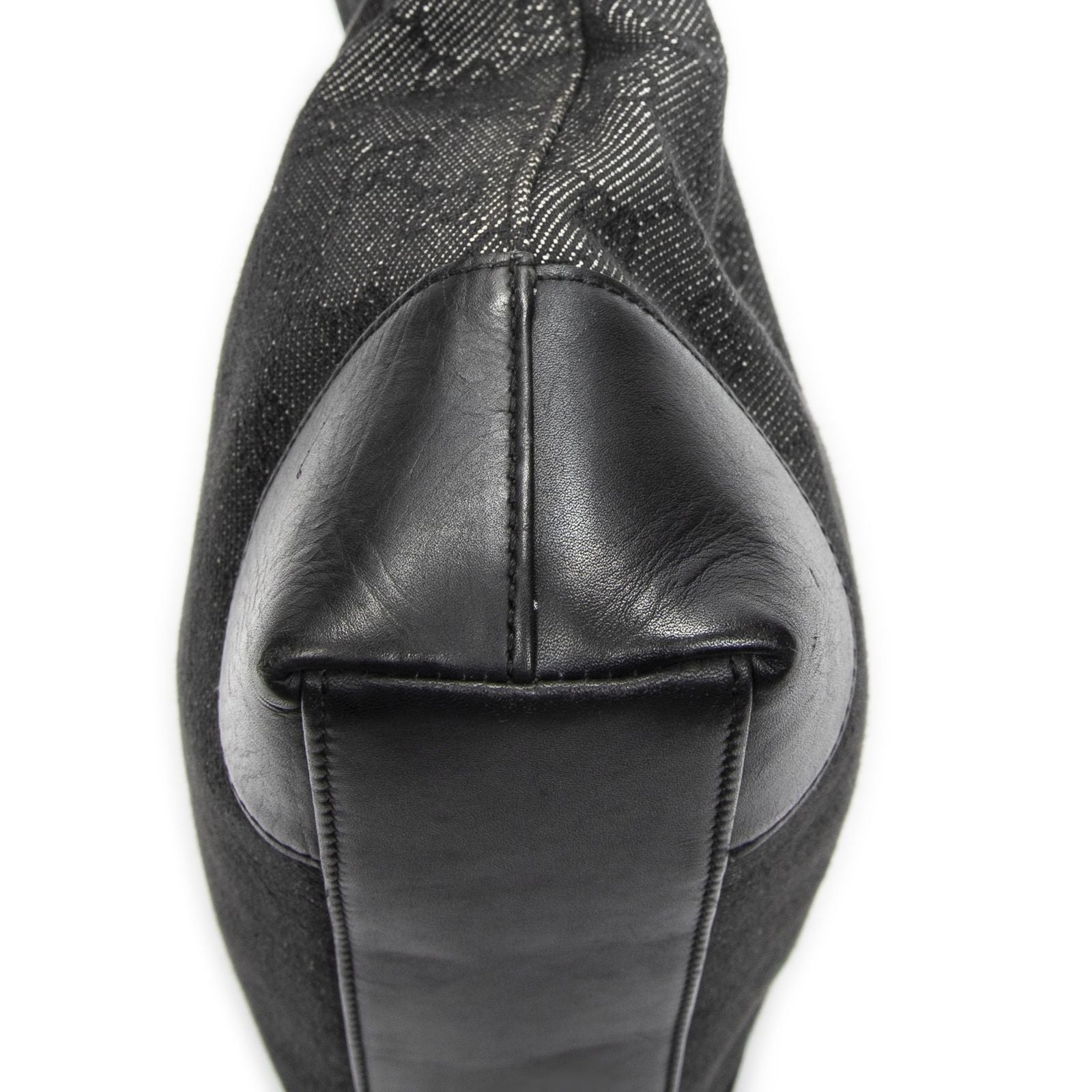 Gucci GG Hobo Shoulder Bag Black Denim Canvas — view 7