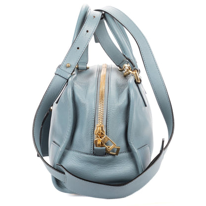 Loewe Amazona Light Blue Grain Calfskin Leather Shoulder Bag — view 3