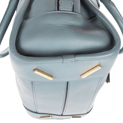 Loewe Amazona Light Blue Grain Calfskin Leather Shoulder Bag — view 8