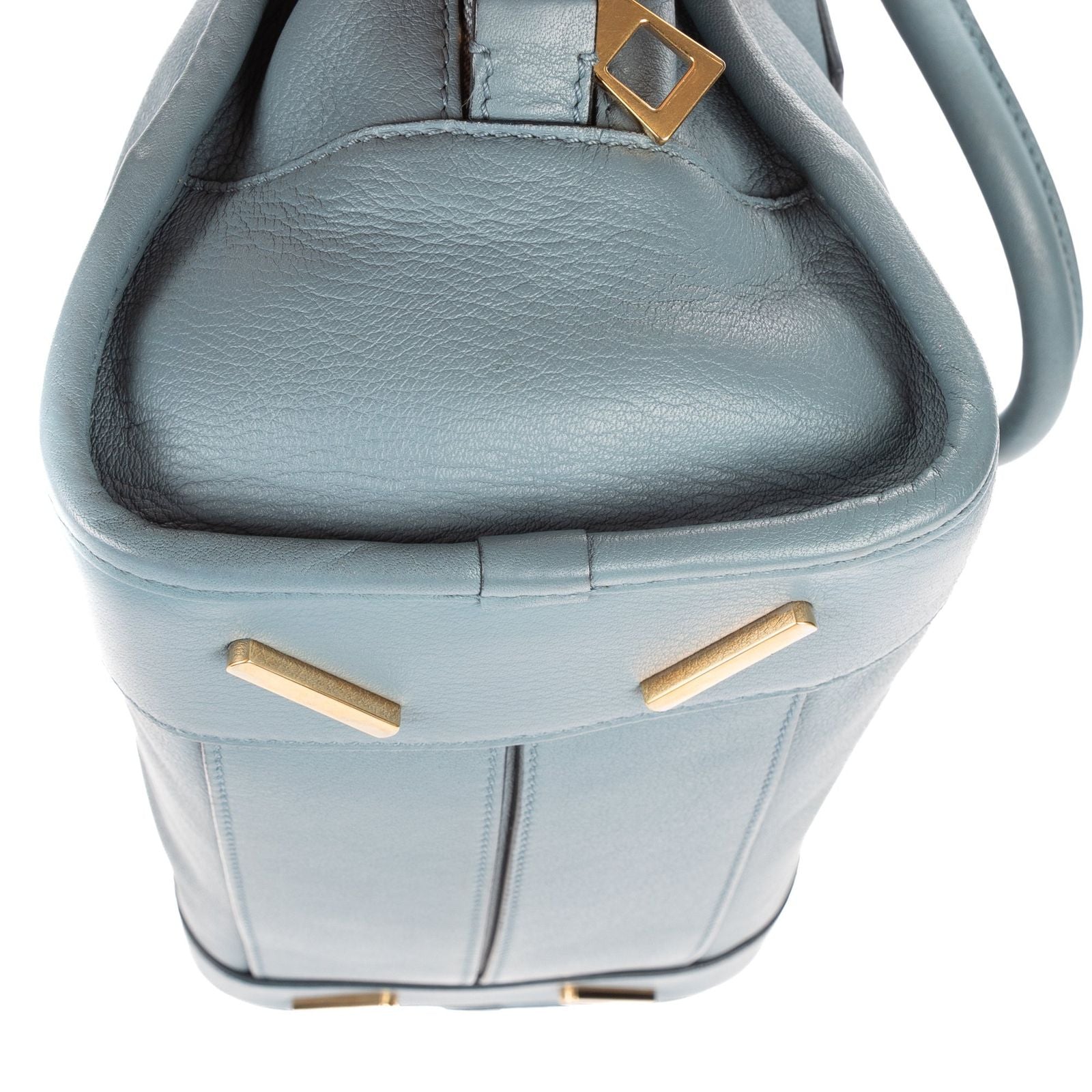 Loewe Amazona Light Blue Grain Calfskin Leather Shoulder Bag — view 7