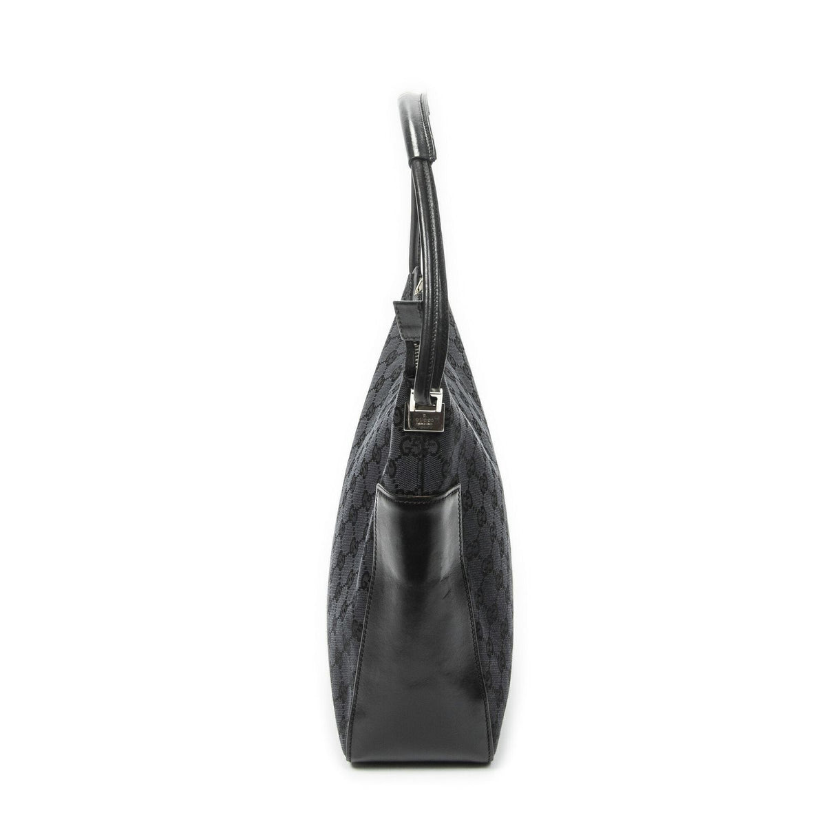 Gucci Zip Shoulder Hobo Black GG Canvas — view 3