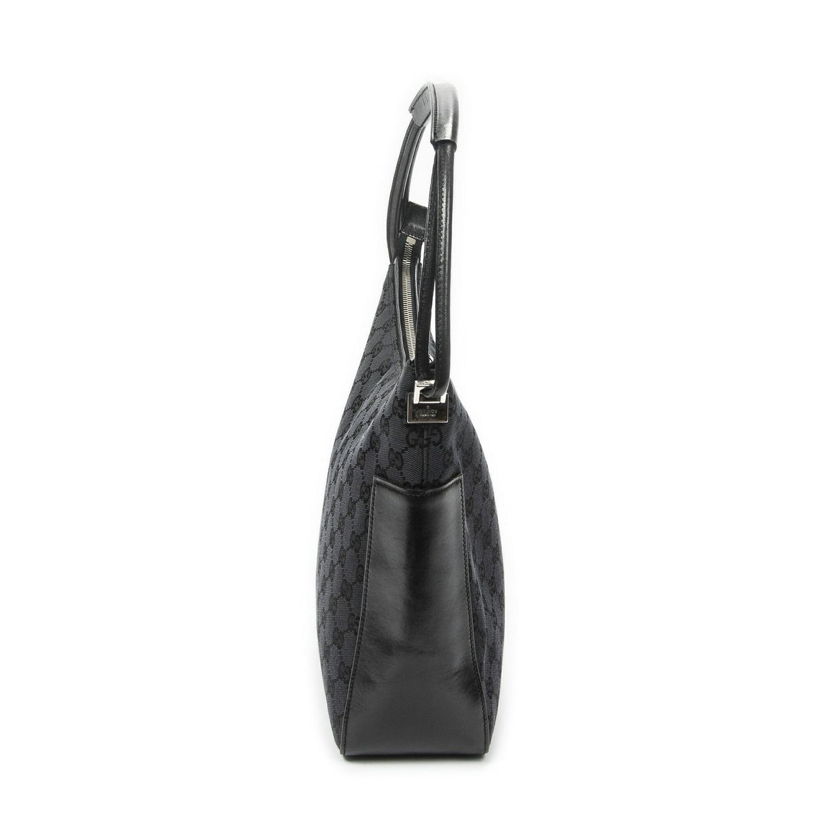 Gucci Zip Shoulder Hobo Black GG Canvas — view 4