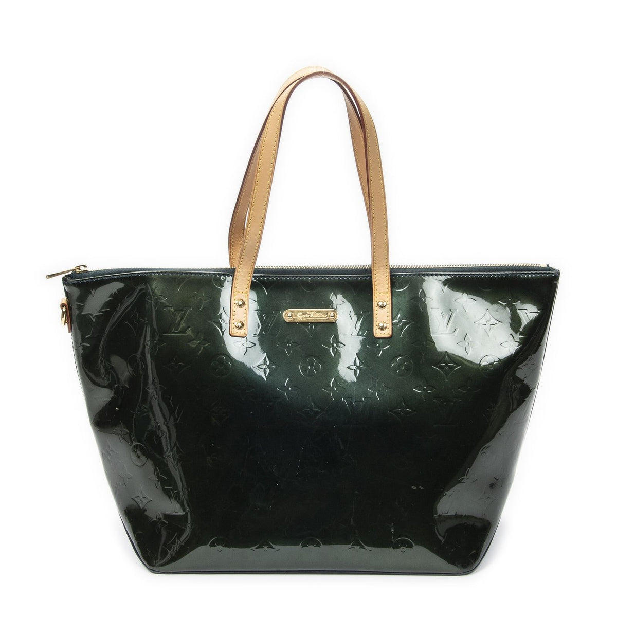 Louis Vuitton Bellevue Dark Green Monogram Vernis Shoulder Bag