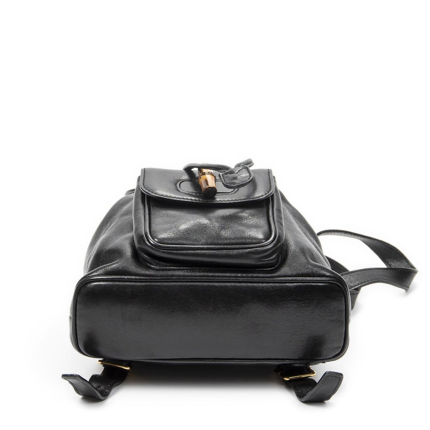 Gucci Mini Bamboo Backpack Black Calfskin Leather — view 6