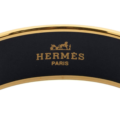 Hermes Enamel Bangle Blue Tiger Motif Bracelet — view 4