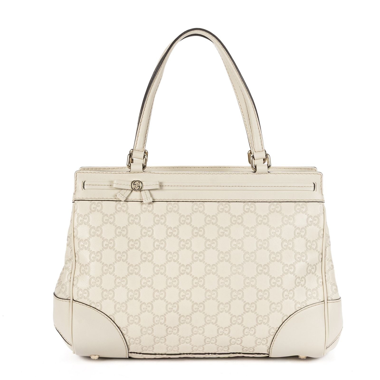 Gucci Mayfair Tote Ivory Monogram Calfskin