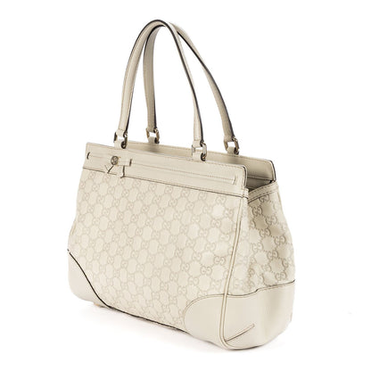 Gucci Mayfair Tote Ivory Monogram Calfskin — view 2