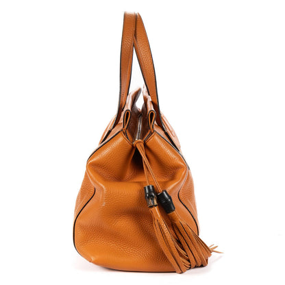 Gucci Tassel Tote Orange Grain Calfskin Leather — view 4