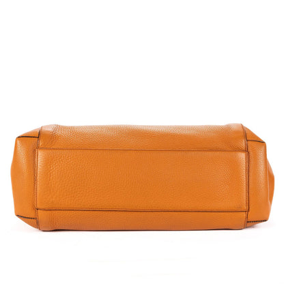 Gucci Tassel Tote Orange Grain Calfskin Leather — view 6