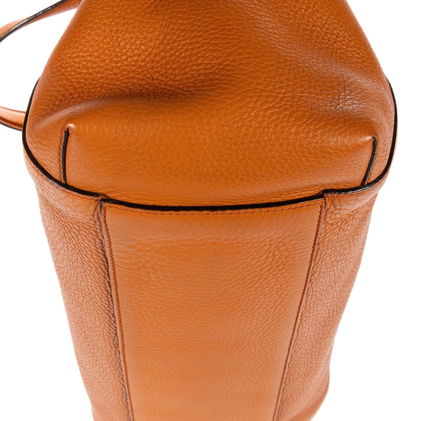 Gucci Tassel Tote Orange Grain Calfskin Leather — view 7