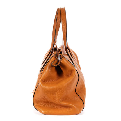 Gucci Tassel Tote Orange Grain Calfskin Leather — view 3