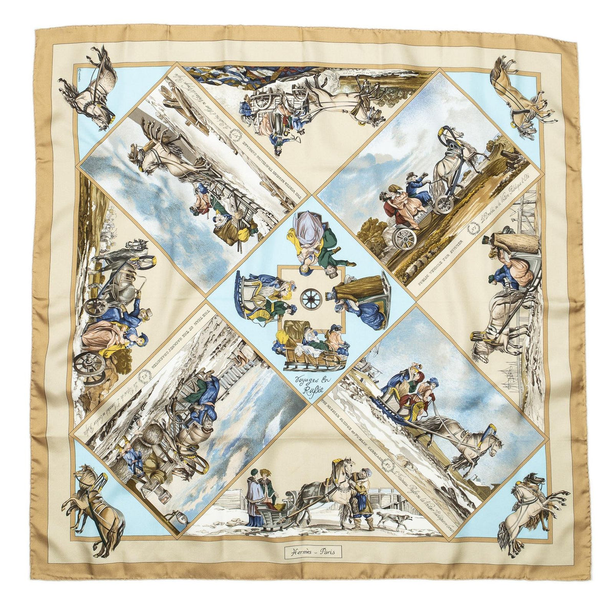 Hermes Scarf Beige — view 2
