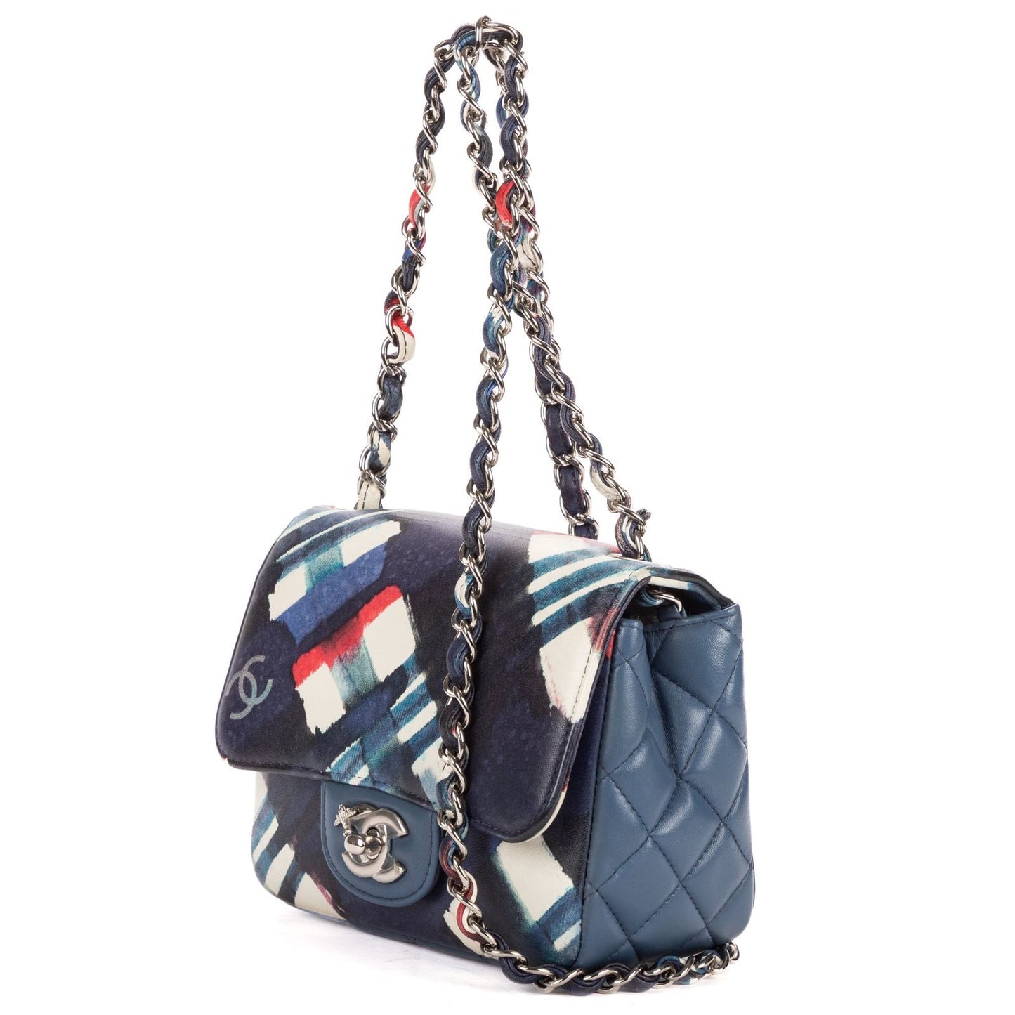 Chanel Limited Edition Mini Airlines Classic Corner Wear Flap Bag Blue White — view 2