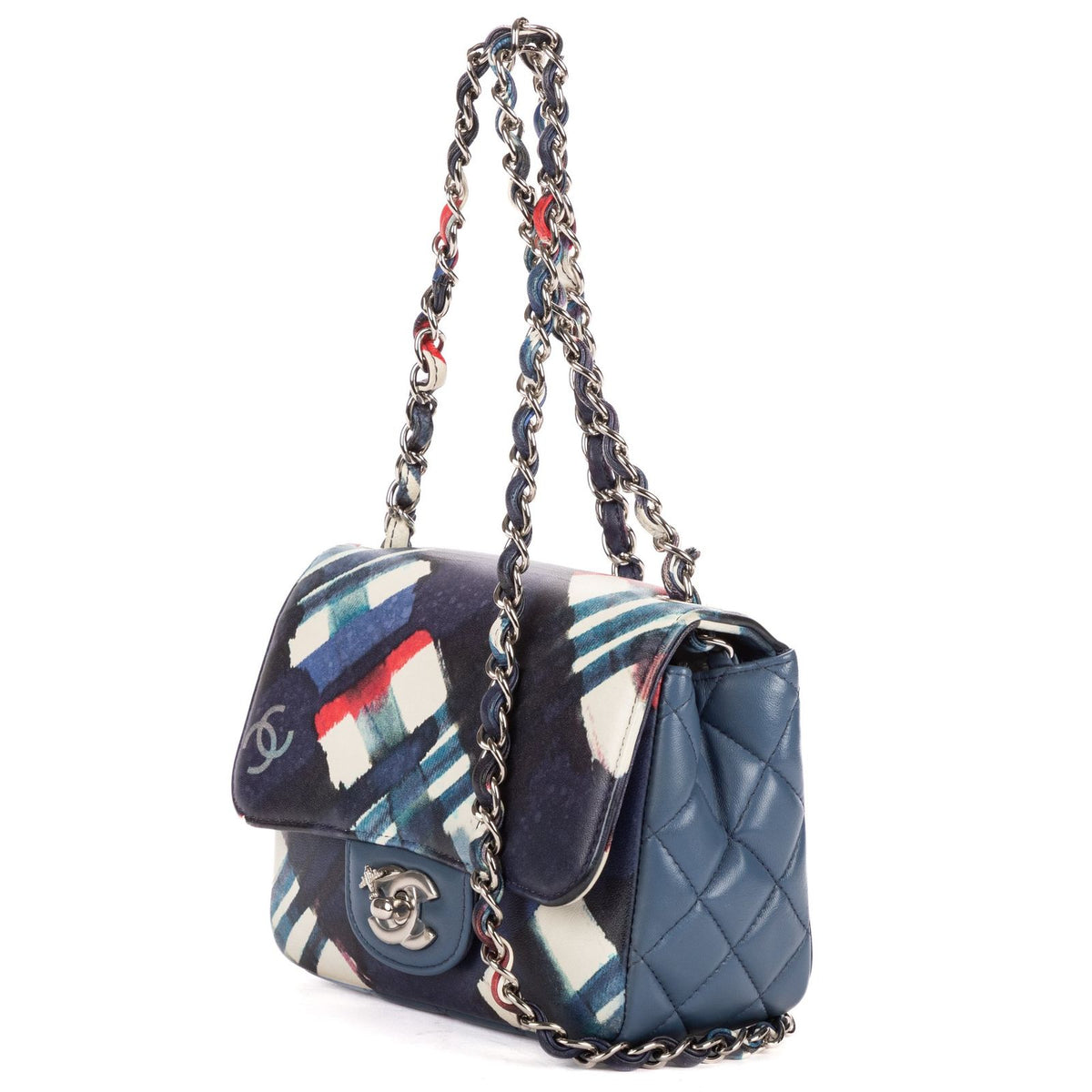 Chanel Limited Edition Mini Airlines Classic Corner Wear Flap Bag Blue White — view 2