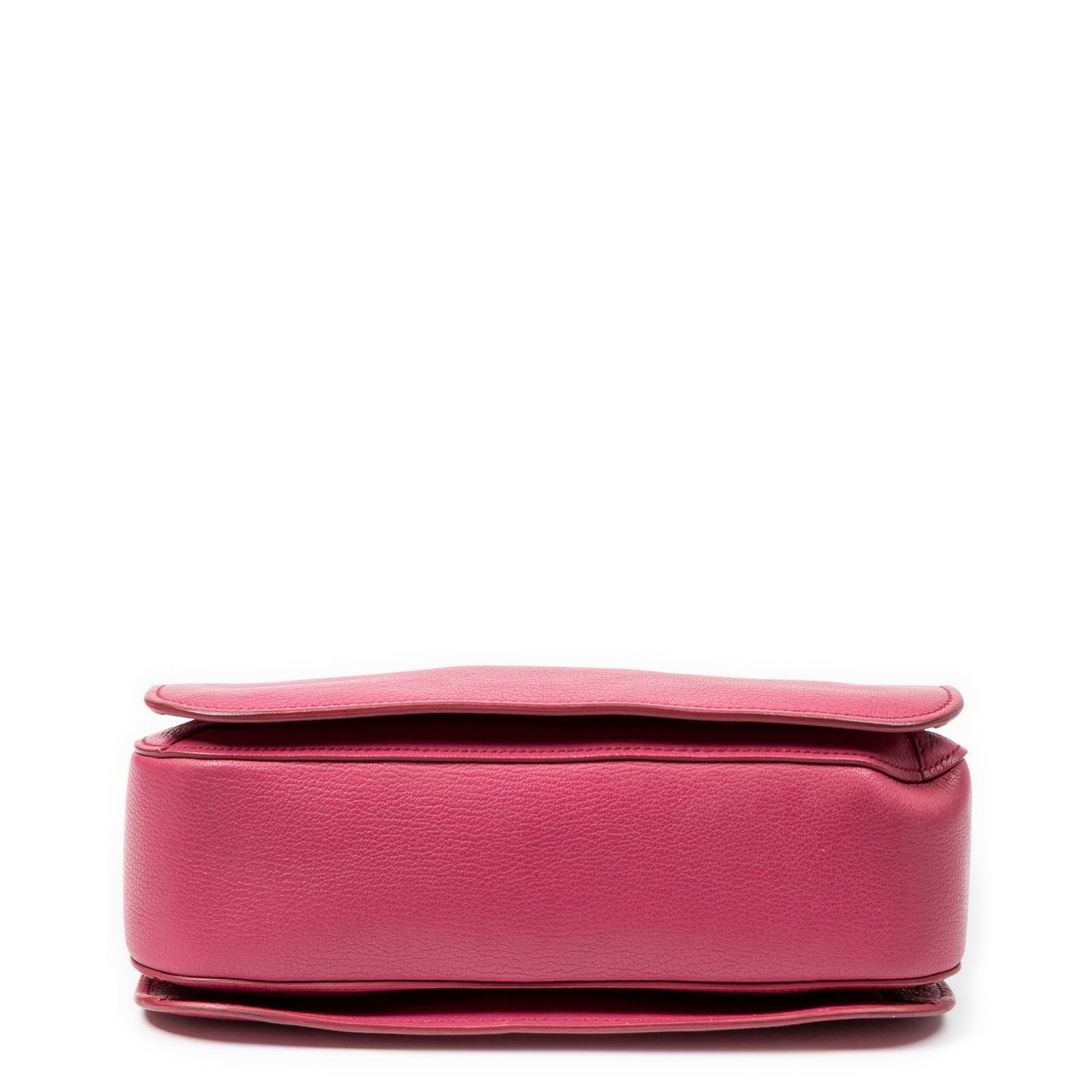 Miu Miu Mini Push Lock Executive Tote Fuchsia Madras Leather — view 6