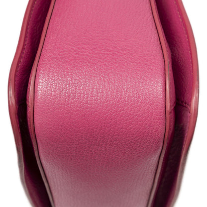 Miu Miu Mini Push Lock Executive Tote Fuchsia Madras Leather — view 8