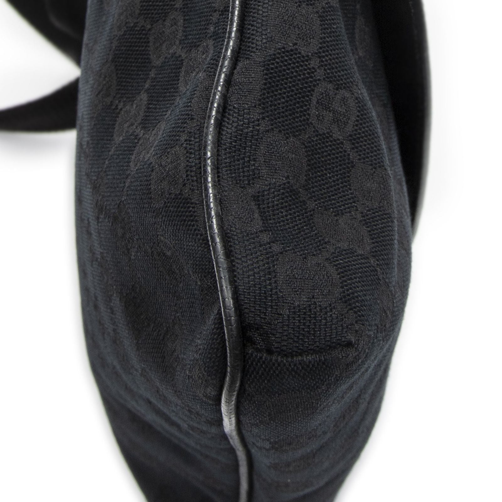 Gucci Front Pocket Messenger Bag Black GG Canvas — view 7