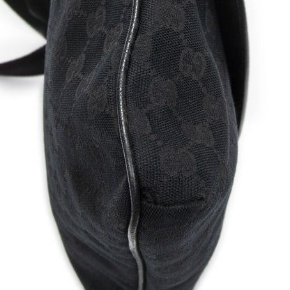 Gucci Front Pocket Messenger Bag Black GG Canvas — view 7