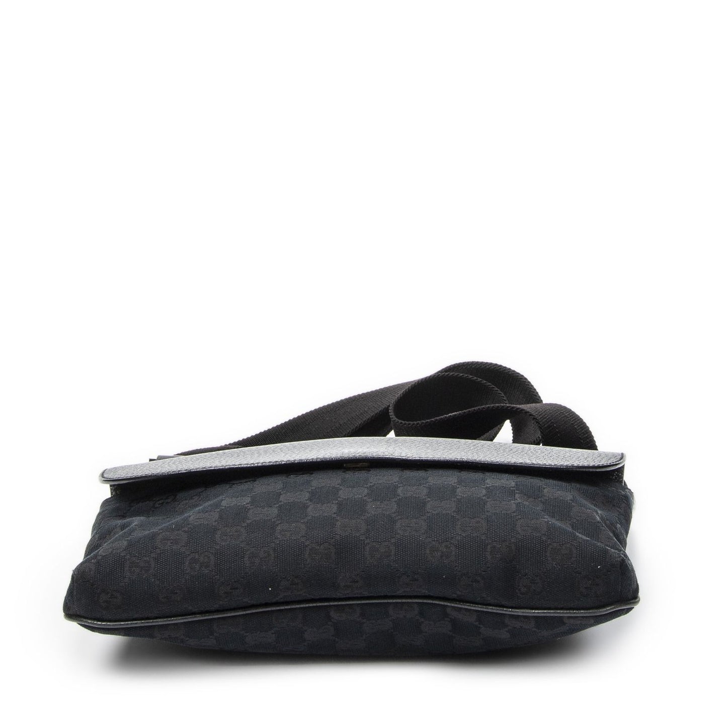 Gucci Front Pocket Messenger Bag Black GG Canvas — view 6