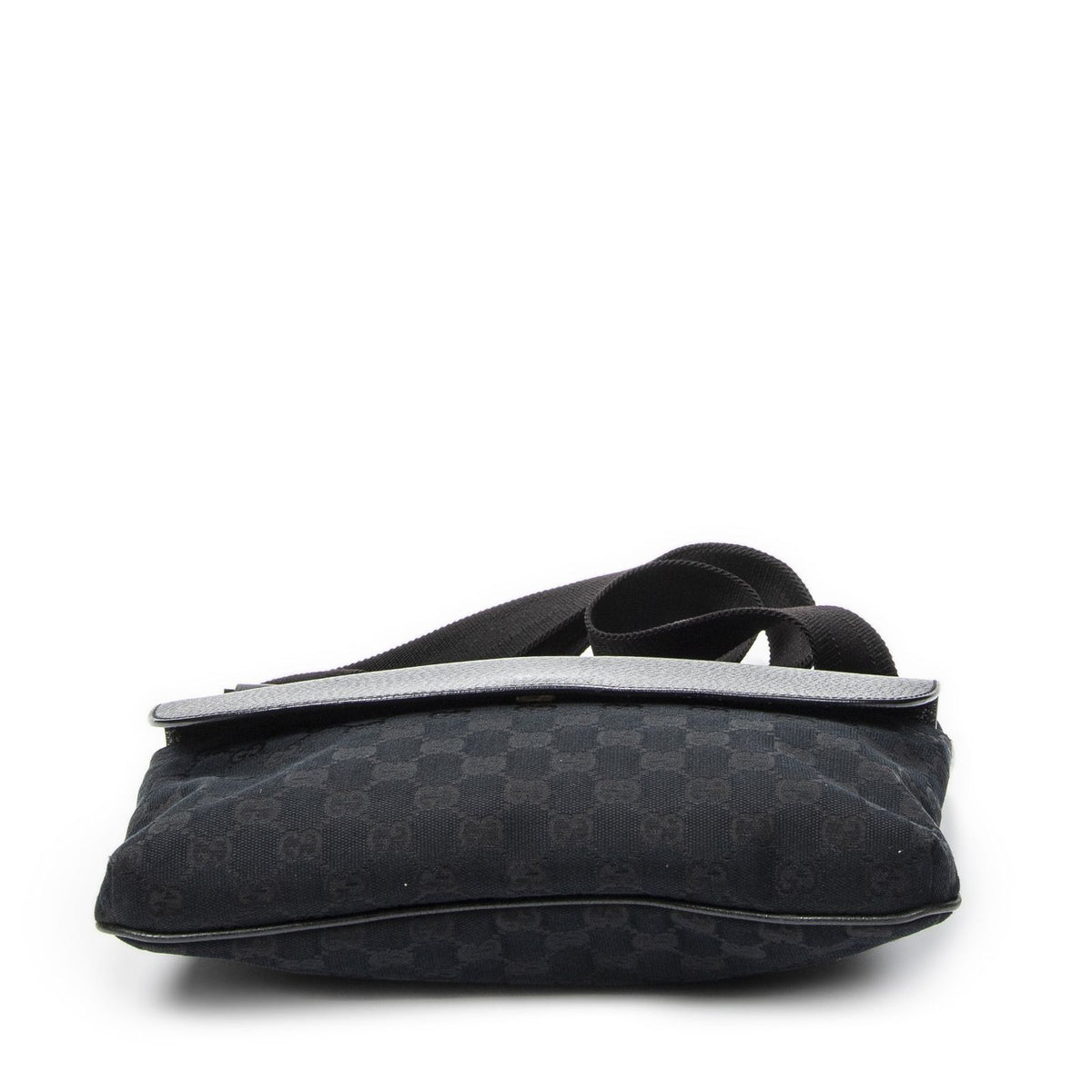 Gucci Front Pocket Messenger Bag Black GG Canvas — view 6