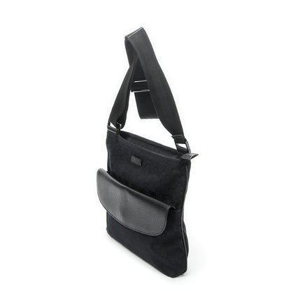 Gucci Front Pocket Messenger Bag Black GG Canvas — view 2