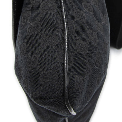 Gucci Front Pocket Messenger Bag Black GG Canvas — view 8