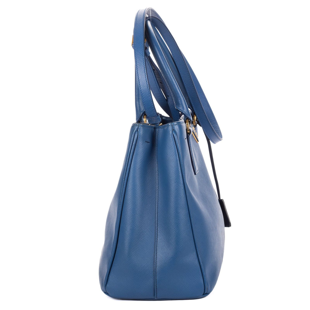 Prada Medium Garda Tote Blue Saffiano Lux Leather — view 4