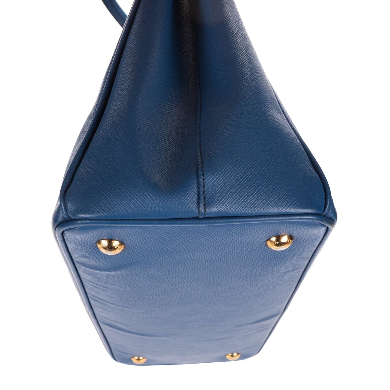 Prada Medium Garda Tote Blue Saffiano Lux Leather — view 8