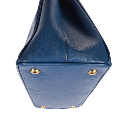 Prada Medium Garda Tote Blue Saffiano Lux Leather — view 7
