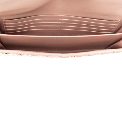 Miu Miu Large Flap Clutch Wallet Light Pink Nappa Matelasse Leather — view 4