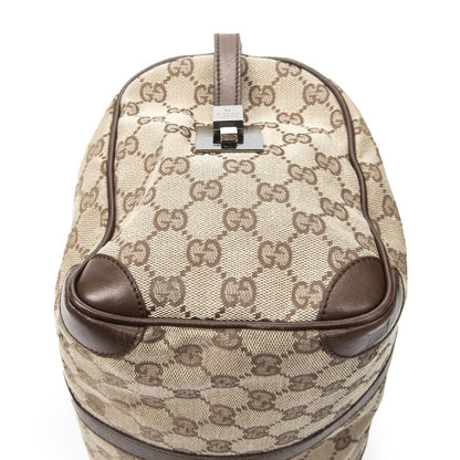Gucci Small Boston Brown Beige GG Canvas Shoulder Bag — view 7