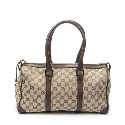 Gucci Small Boston Brown Beige GG Canvas Shoulder Bag — view 5