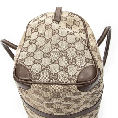 Gucci Small Boston Brown Beige GG Canvas Shoulder Bag — view 8