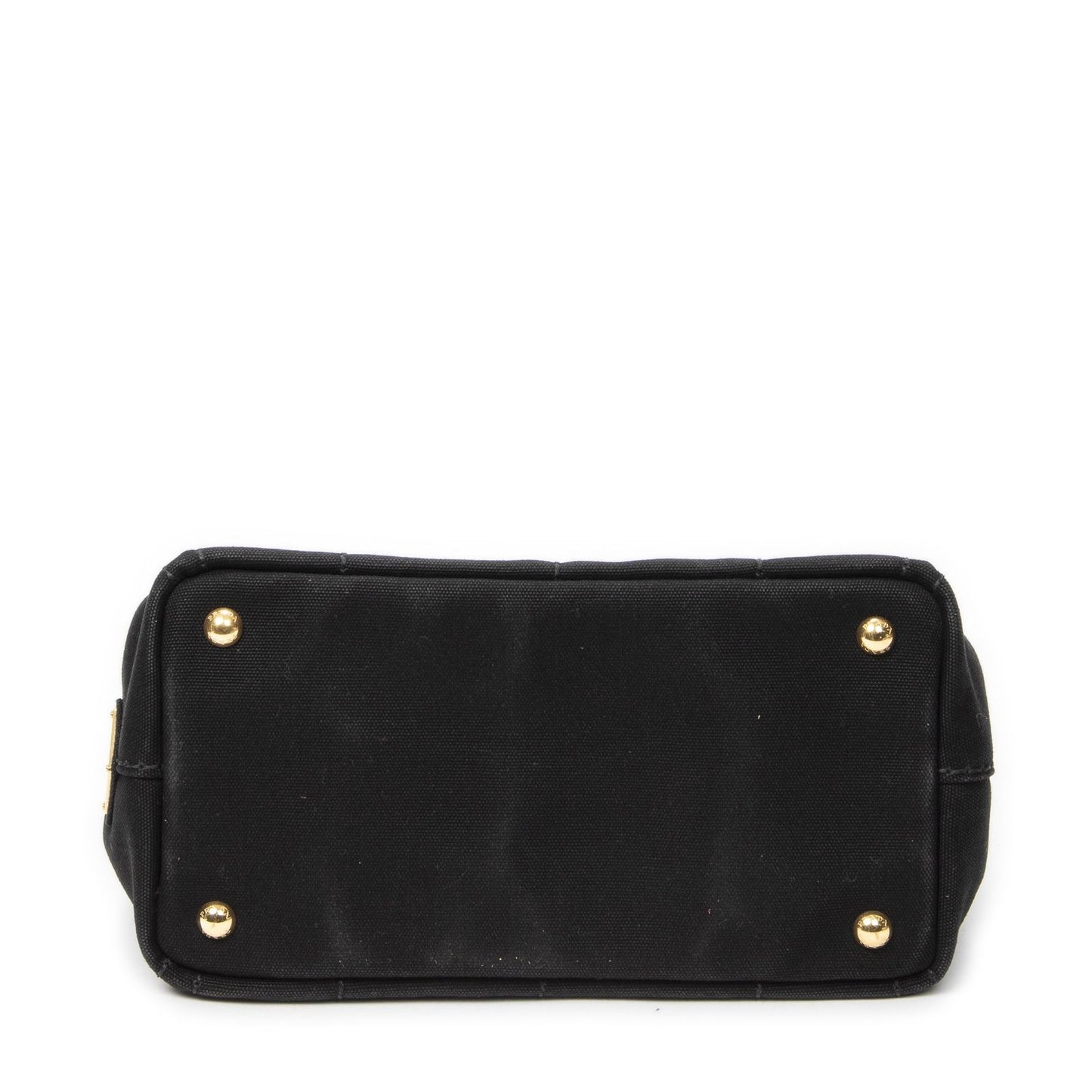 Prada Canapa Small Tote Black Canvas — view 6