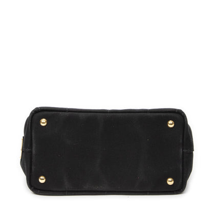 Prada Canapa Small Tote Black Canvas — view 6