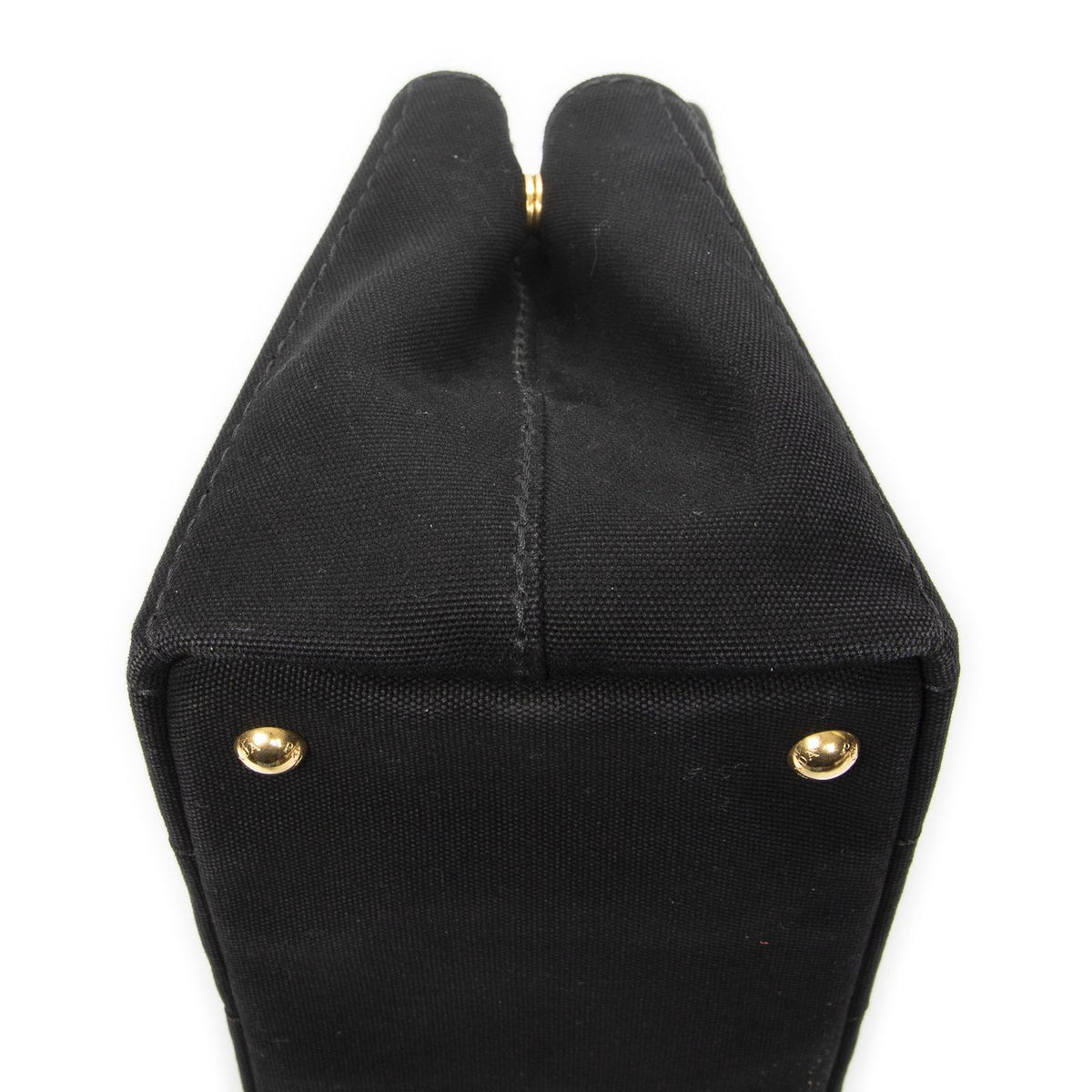 Prada Canapa Small Tote Black Canvas — view 8