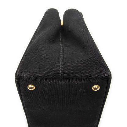 Prada Canapa Small Tote Black Canvas — view 8