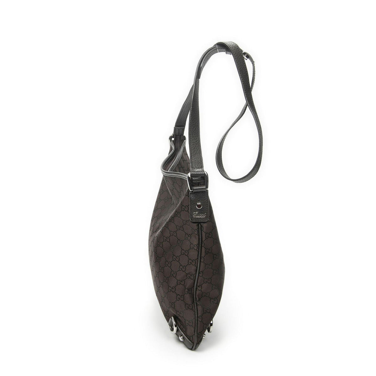 Gucci Abbey D Ring Crossbody Dark Brown GG Nylon Canvas — view 4