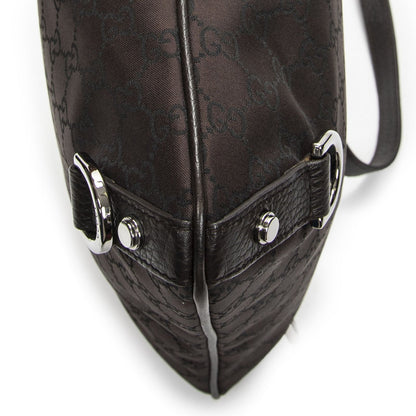Gucci Abbey D Ring Crossbody Dark Brown GG Nylon Canvas — view 8