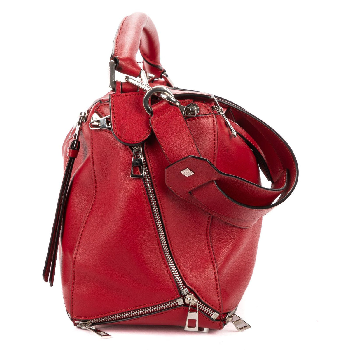 Loewe Medium Puzzle Bag Red Spike Calfskin Leather — view 4
