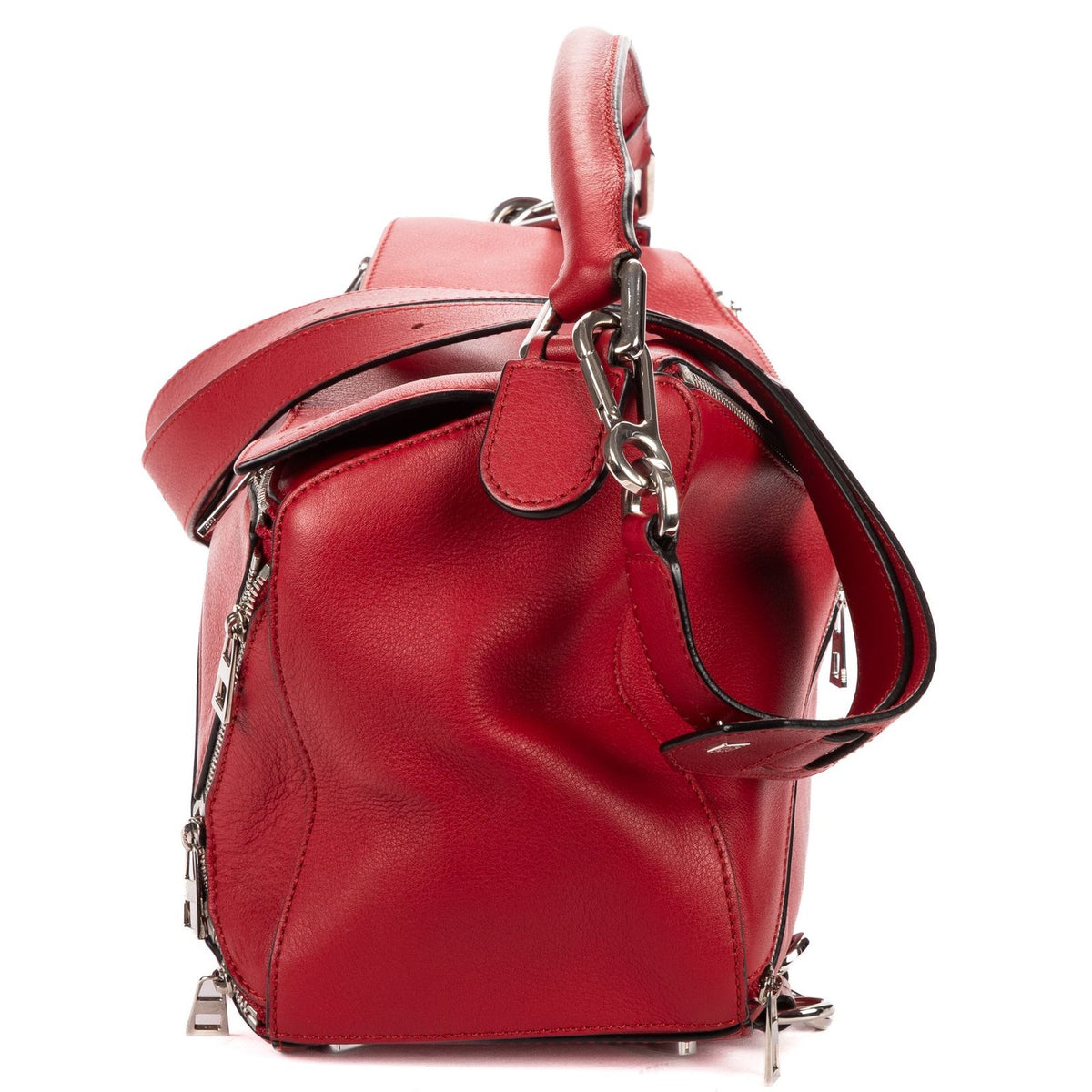 Loewe Medium Puzzle Bag Red Spike Calfskin Leather — view 3