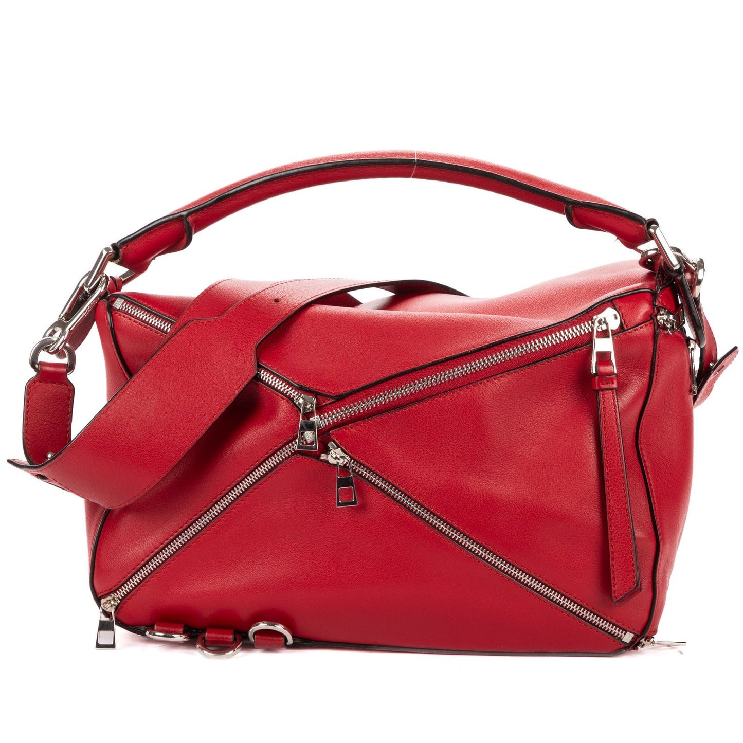 Loewe Medium Puzzle Bag Red Spike Calfskin Leather — view 5