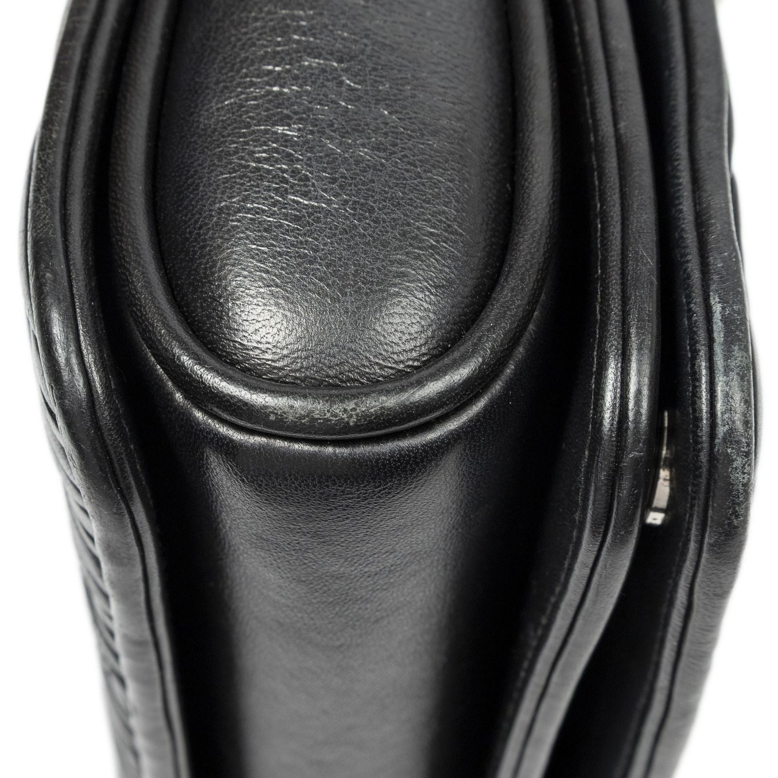 Miu Miu Medium Club Chain Flap Bag Black Nappa Matelasse Leather — view 8
