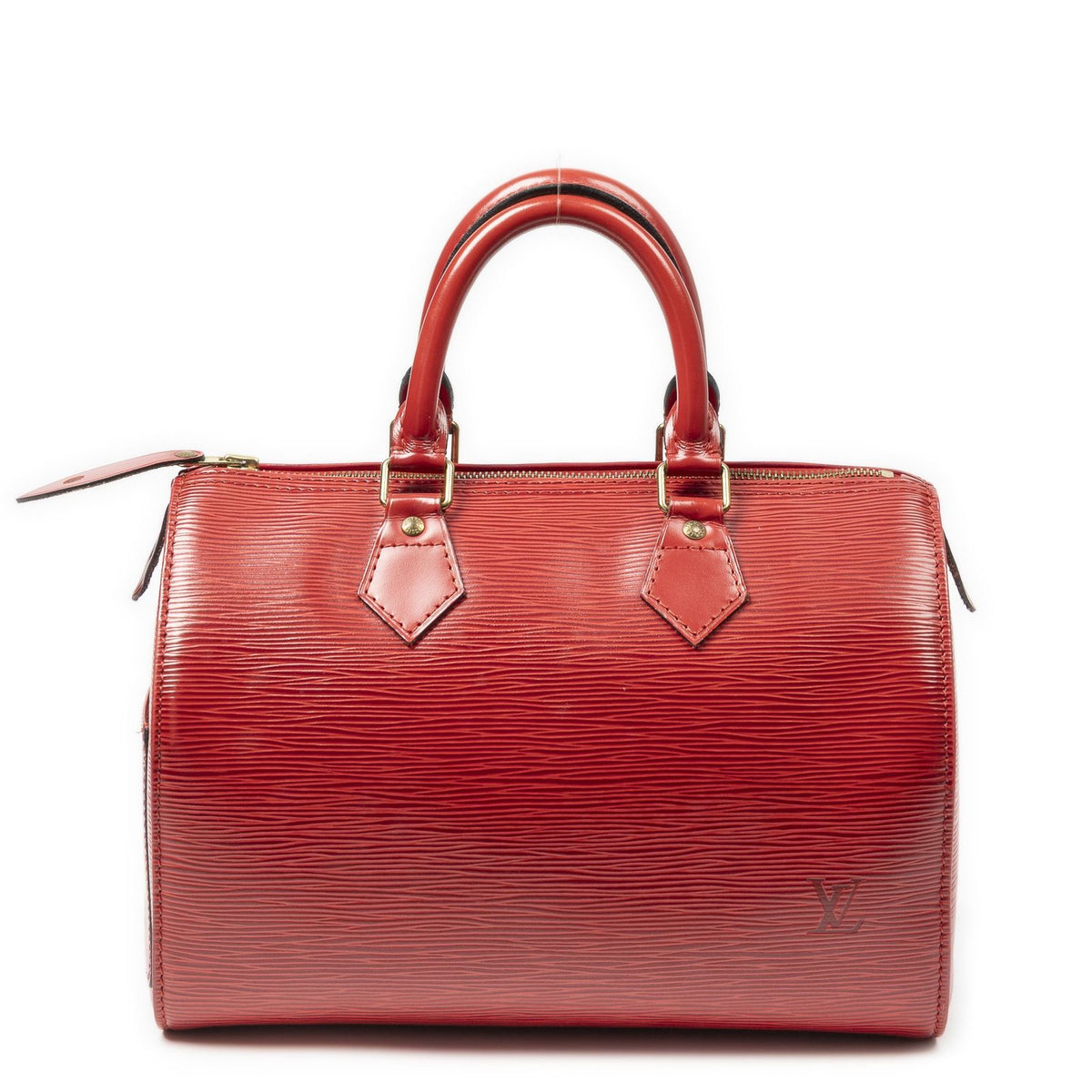 Louis Vuitton Speedy Red Epi Handbag — view 5