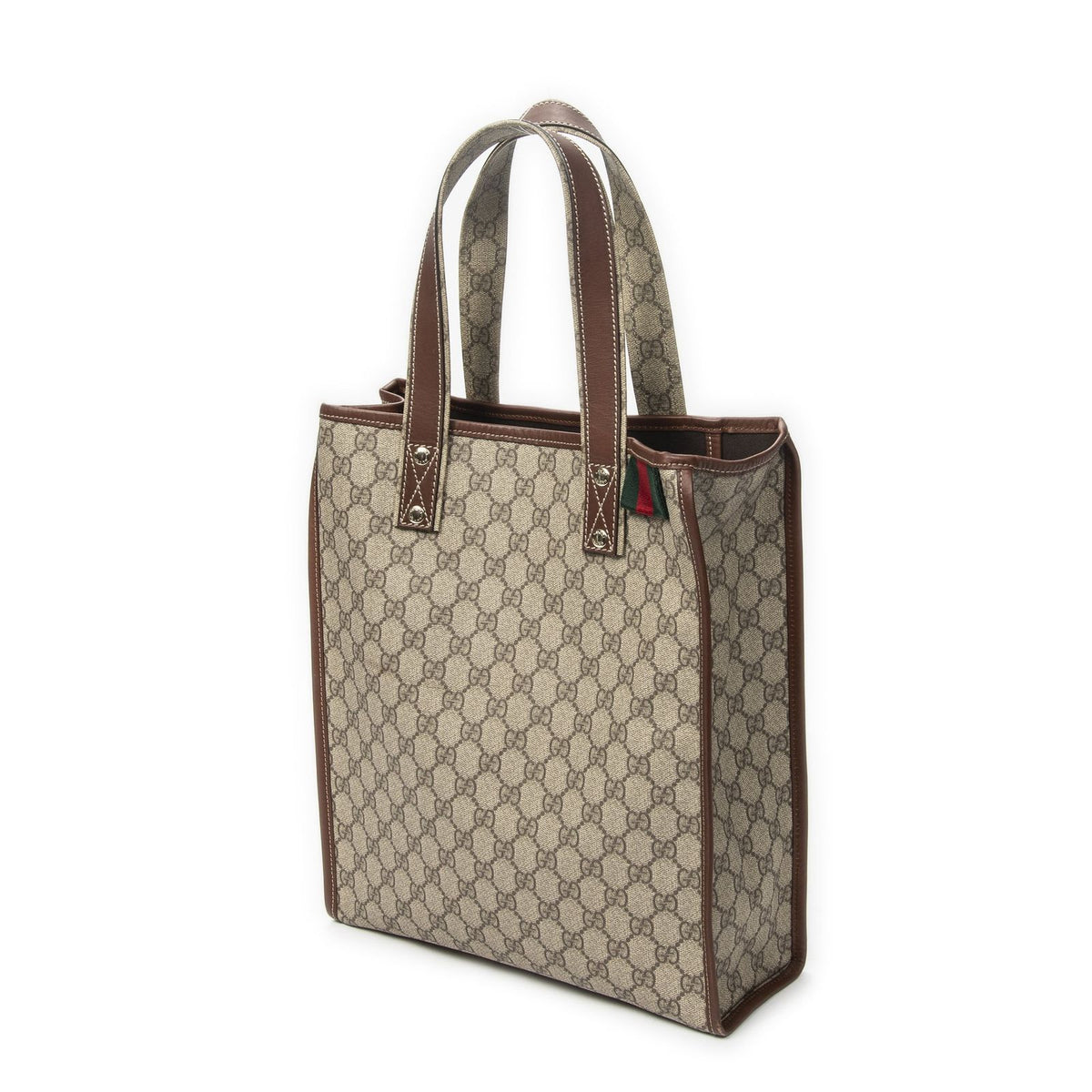 Gucci Vertical Tote Brown Beige Supreme Canvas — view 2