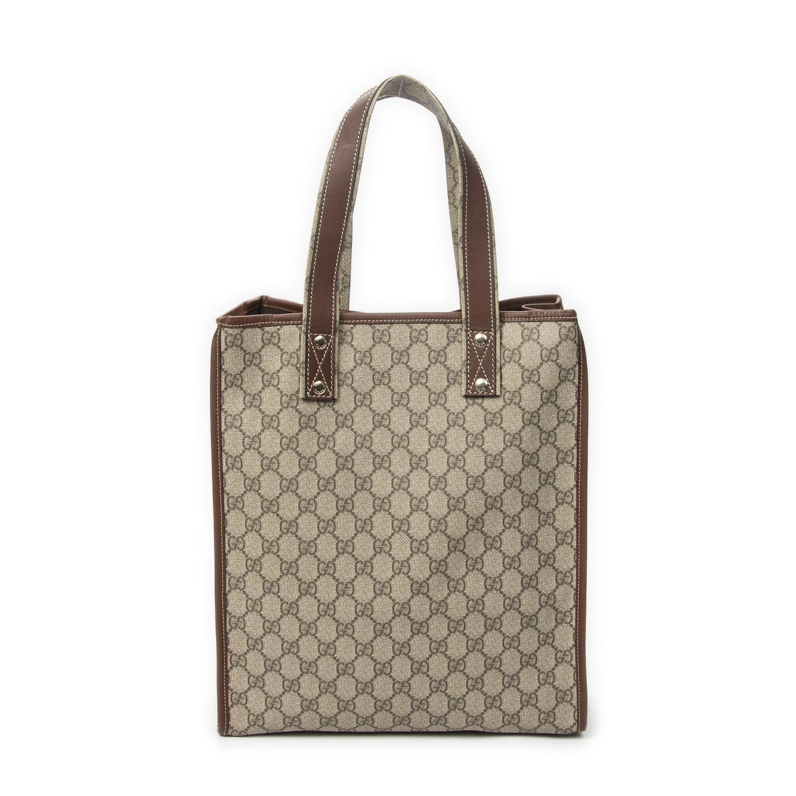 Gucci Vertical Tote Brown Beige Supreme Canvas — view 5