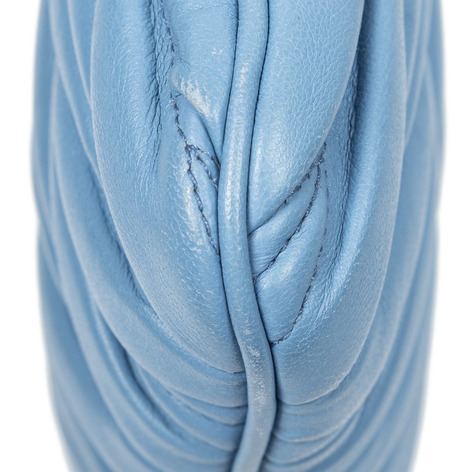 Miu Miu Frame Clutch Cross Belt Bag Blue Nappa Matelasse Leather — view 7