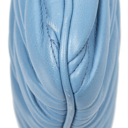 Miu Miu Frame Clutch Cross Belt Bag Blue Nappa Matelasse Leather — view 7