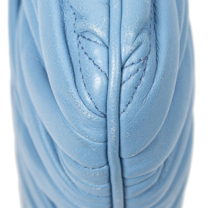 Miu Miu Frame Clutch Cross Belt Bag Blue Nappa Matelasse Leather — view 8